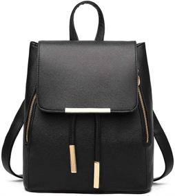 img 4 attached to Casual Fashion Leather Backpack Shoulder Women's Handbags & Wallets in Fashion Backpacks