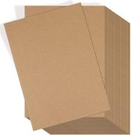 📦 pack of 50 brown corrugated cardboard sheets for art projects diy crafts - 9x6 inch cardboard inserts, flat squares & separators supplies logo