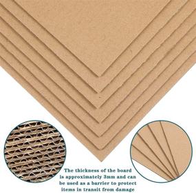 img 2 attached to 📦 Pack of 50 Brown Corrugated Cardboard Sheets for Art Projects DIY Crafts - 9x6 Inch Cardboard Inserts, Flat Squares & Separators Supplies