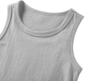 img 3 attached to PTPuke Boys Girls Solid Unisex Toddler Baby Sleeveless Tank Top Undershirts – Soft, Comfortable & Breathable Cotton