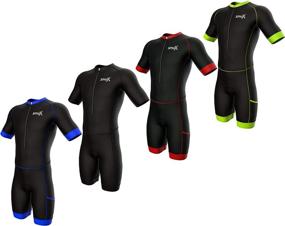 img 4 attached to 🏊 Sparx Men's Trisuit Competitor - Aerodynamic Short Sleeve Triathlon Suit