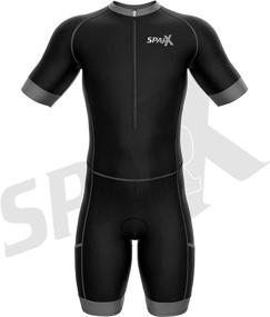 img 2 attached to 🏊 Sparx Men's Trisuit Competitor - Aerodynamic Short Sleeve Triathlon Suit