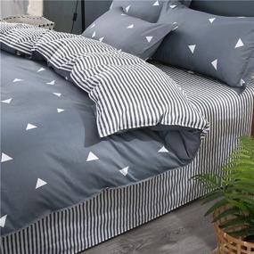 img 2 attached to Uozzi Bedding Blue Gray Pillow Triangles