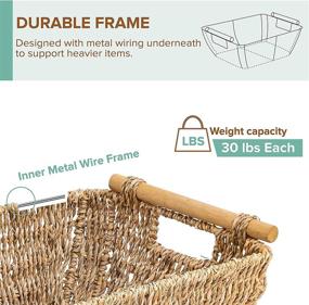 img 1 attached to 🧺 Stylish Artera Small Wicker Basket for Organizing Your Bathroom