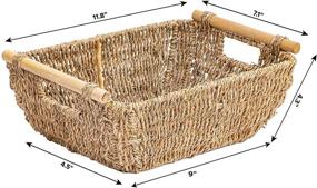 img 3 attached to 🧺 Stylish Artera Small Wicker Basket for Organizing Your Bathroom