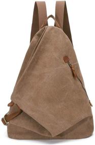 img 4 attached to 🎒 Vintage Canvas Backpack 6882 Olive - Perfect Casual Daypack