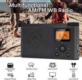 img 2 attached to 📻 Optimized Portable AM FM Radio Transistor, Battery Operated Radio with Excellent Reception, Good Sounds, Digital Screen, Station Preset, Stereo Earphone - Powered by 4AA Batteries