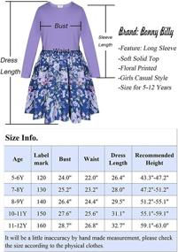 img 2 attached to 🌸 Bonny Billy Girls Sleeve Floral Dresses: Trendy and Stylish Clothing for Girls