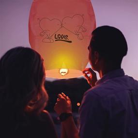 img 2 attached to 🎉 Upgrade Your Celebrations with MUWENTY 20Pcs White Chinese Sky Lanterns - Handcrafted Flying Wish Paper Lanterns for Weddings, Birthdays, and Memorials