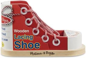 img 2 attached to 👟 Melissa &amp; Doug Deluxe Wooden Lacing Sneaker – Fun and Educational Shoe Tying Toy