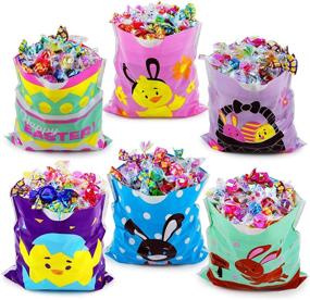 img 3 attached to 🐰 Premium 96 Pcs Easter Drawstring Goodie Bags - Perfect Easter Party Supplies, Filling Treats & Classroom Prizes