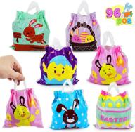 🐰 premium 96 pcs easter drawstring goodie bags - perfect easter party supplies, filling treats & classroom prizes logo