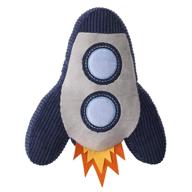 lambs & ivy milky way rocket ship nursery throw pillow plush: out-of-this-world comfort and style logo