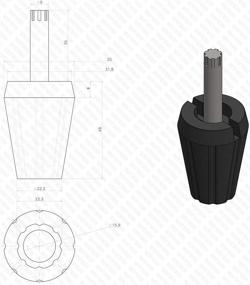 img 1 attached to 🛏️ Надежные регулируемые ножки и подставки Tech Team для кровати (2,5") - поднимают каркас кровати, обеспечивают прочное основание, защищают пол - в комплекте адаптеры 1/2" x 3/8" (6 штук)