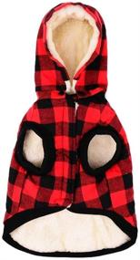 img 2 attached to 🐶 Windproof British Plaid Dog Vest with Hood - Cold Weather Dog Jacket for Puppy Small Medium Large Breed - RC GearPro Dog Apparel