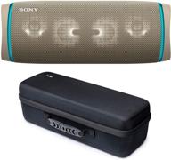 sony srsxb43 extra bass bluetooth wireless portable speaker (taupe) with knox gear storage and travel case bundle (2 items) logo