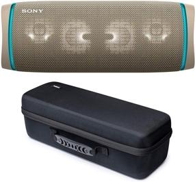 img 4 attached to Sony SRSXB43 дополнительный БАС Bluetooth беспроводной портативный динамик (бежевый) с набором для хранения и транспортировки от Knox Gear (2 предмета)