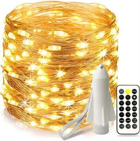 img 4 attached to ATHZABOK Rechargeable Fairy Lights 66Ft Chargeable Christmas