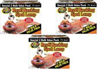 🔆 zoo med reptile basking spot lamp 75w - 6 bulbs total (3 packs, 2 bulbs per pack) logo