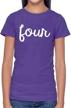ate apparel birthday shirts purple girls' clothing in tops, tees & blouses logo