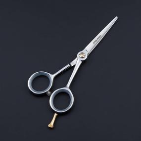 img 3 attached to 💈 Professional Barber Hair Cutting Scissor Salon Razor Edge Trimming Tool 5.0 inches Slim Nose/Beard/Mustache Scissors (A-5 inch-Silver)