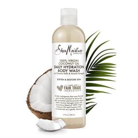 img 2 attached to Shea Moisture Coconut Oil Bubble Bath & Body Wash - 13 Fluid Ounce - Daily Hydration, 100% Virgin Coconut Oil