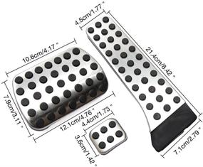 img 3 attached to 🚗 Etopmia Non-Drill Fuel Brake Foot Pedals Designed for Mercedes Benz C/E/S/GLK/SLK/CLS/Sl Class