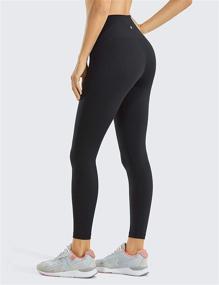 img 1 attached to CRZ YOGA Women's 25-Inch High Waist Compression Leggings - Hugged Fit, Tummy Control Workout Pants