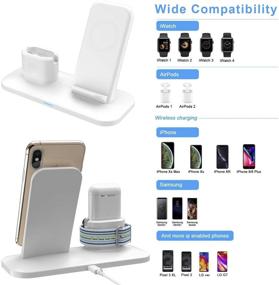 img 2 attached to 3-in-1 Wireless Charging Station for Apple Watch, iPhone, and AirPods - Compatible with iPhone X/XS/XR/XS Max, Apple Watch Series