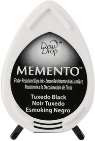 img 1 attached to 🖤 Memento Dew Drop Inkpad - Versatile and Fade Resistant, Tuxedo Black