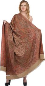 img 4 attached to Exotic India Reversible Jamawar Paisleys Women's Accessories for Scarves & Wraps