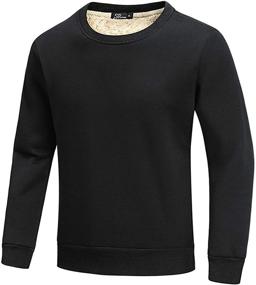 img 4 attached to Stylish Flygo Crewneck Sherpa Sweatshirt Pullover: A Must-Have Men's Clothing for Active Individuals