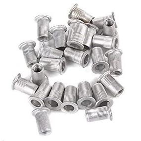 img 2 attached to 🔩 Premium Flat Head Aluminum M5 Rivet Nut Rivnut Nutsert 5mm (Pack of 25) - Durable and Efficient Fastening Solution