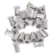🔩 premium flat head aluminum m5 rivet nut rivnut nutsert 5mm (pack of 25) - durable and efficient fastening solution logo