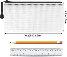 img 3 attached to 🖋️ Umriox Zipper Pencil Pouches, 9.2 x 4.7 in (Black, 36 Packs), Small Clear Pencil Case for Bill Organization, Cosmetics, Travel Storage, School & Office Supplies