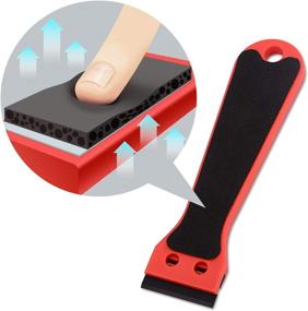 img 2 attached to 🔪 FOSHIO 6-Inch Multi-Use Plastic Razor Scraper for Paint Removal with EVA Sticker Grip - Includes 20 PCS 1.5 Inch Plastic Razor Blades for Scraping Old Stickers, Vinyl, Decals, Clear Bra