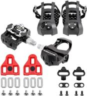 🚴 venzo repacked indoor cycling pedals - 3 in 1 compatibility: look delta, toe cage, spd - fitness exercise pedals for peloton &amp; shimano spd, toe clip &amp; delta - 9/16&#34; thread logo