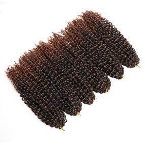 img 1 attached to 12 Inch Short Passion Twist Hair Marlybob Crochet Hair 6 Bundles Kinky Curly Braids