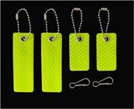 🐾 set of 4 jujupups reflective tags - safety reflector for pets, jackets, bags, purses, backpacks, strollers, and wheelchairs - stylish reflective gear логотип