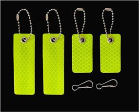 img 4 attached to 🐾 Set of 4 jujupups Reflective Tags - Safety Reflector for Pets, Jackets, Bags, Purses, Backpacks, Strollers, and Wheelchairs - Stylish Reflective Gear