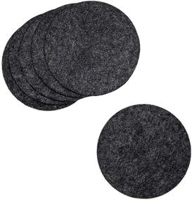 img 2 attached to 🍹 Premium Absorbent Felt Coasters for Drinks Glasses - Keep Your Surfaces Dry and Protected!