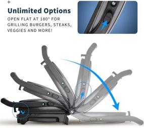 img 1 attached to 🥪 Aigostar Electric Panini Press Grill: Non-Stick Plates, 180° Opening, Indicator Lights - Ideal for Indoor Grilling