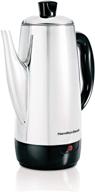 ☕ hamilton beach 12 cup stainless steel electric percolator coffee maker - quick brew for amazing coffee (40616) logo