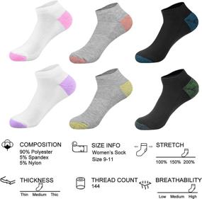 img 1 attached to 🧦 FUNDENCY 12 Pack Women's Ankle Athletic Socks: Low Cut & Breathable Running Socks with Cushion Sole – Get Yours Today!