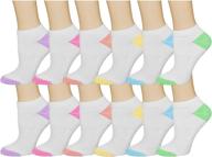 🧦 fundency 12 pack women's ankle athletic socks: low cut & breathable running socks with cushion sole – get yours today! логотип