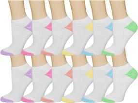 img 4 attached to 🧦 FUNDENCY 12 Pack Women's Ankle Athletic Socks: Low Cut & Breathable Running Socks with Cushion Sole – Get Yours Today!