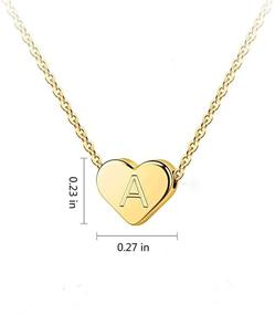 img 3 attached to 📿 BFJLife Personalized Tiny Gold Initial Heart Necklace—18K Gold Filled, Handmade Dainty Letter Heart Choker Necklace, Women's Gift, Jewelry