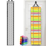 📦 optimized vinyl storage organizer - wall mounted vinyl roll holder/over the door, craft vinyl storage rack, hanging organizer storage with 48 roll compartments logo