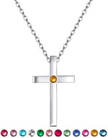 img 4 attached to 💎 Stylish XOYOYZU Birthstone Pendant Necklace: Perfect Jewelry Gift for Birthday Girls