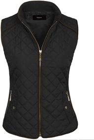 img 1 attached to KOGMO Womens Quilted Lightweight S 3X S BLACK Women's Clothing for Coats, Jackets & Vests